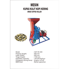 mesin pengupas kulit kopi kering