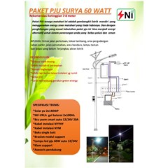 paket pju tenaga surya 60 watt