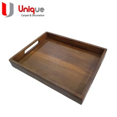 nampan kayu jati coklat / nampan kayu jati murah / nampan kayu restoran / wadah makanan
