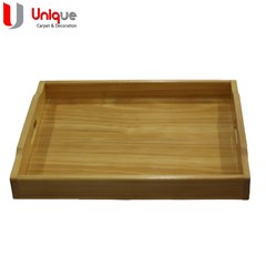 nampan kayu jati glossy / nampan kayu hotel / nampan kayu jati restoran murah / wadah makanan