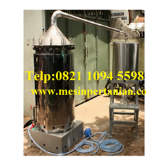 destilasi / penyulingan minyak atsiri kapasitas mesin 150-200 kg bahan baku