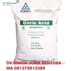 bahan kimia citric acid