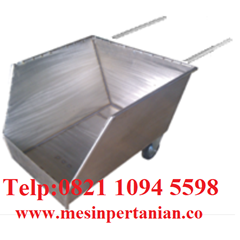 cradle stainless steel trolley limbah potongan ikan dll