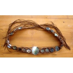 black mop shell belt fashion / sabuk kerang hitam mop