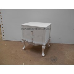 kerajinan kayu nakas  white rion 
