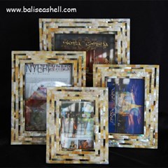 frame photo shell art crafts set / bingkai foto kerajinan kerang set