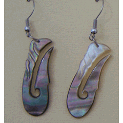earring black mop hook design / anting hitam mop desain kail
