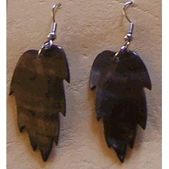 black mop earring shell / anting kerang hitam mop