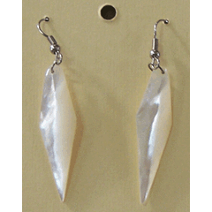 mop shell white pure earring / anting kerang mop putih murni