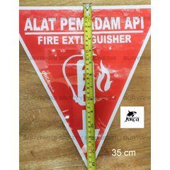 rambu apar segitiga 35cm x 35cm murah dan bagus rambu keamanan