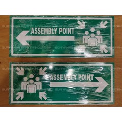 rambu arah titik kumpul 12 x 30 cm murah dan bagus rambu keamanan