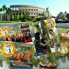 outbound karyawan di wisata bukit mas