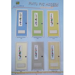 pintu pvc minimalis motif bunga