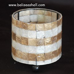 shell capis round art box for candle light / kerang seni kotak untuk cahaya lilin 