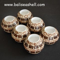 candle holder box from shell mosaic / kota tempat lilin dari kerang mosaik
