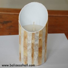 candle light lamp from seashell border / lampu lilin dari perbatasan kerang