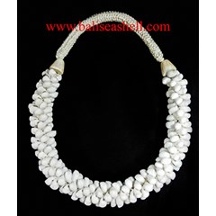 shell white jewelry native art decor / kulit putih perhiasan 
