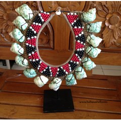 shell turbo green art necklace shell decor / kerang kalung turbo hijau