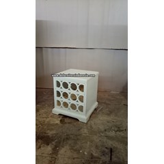 kerajinan kayu nakas minimalis white dood