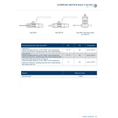 sampling device ball valve type 300 p