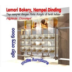 lemari bakery nempel dinding