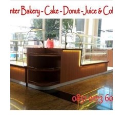 counter bakery, cake, donut, juice & coffee