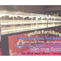 etalase bakery, cake, donut, food tertutup