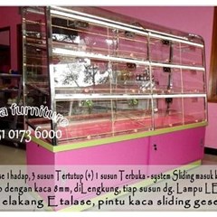 etalase kue,donut,bakkery tertutup higienis berkualitas