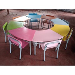 furniture meja sekolah paud 8 set
