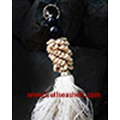 key chain cowrie combination art /  seni kombinasi kunci rantai cowrie