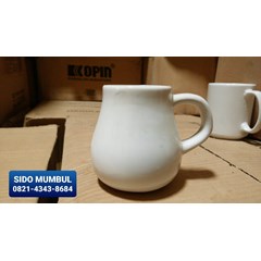 mug cangkir keramik polos promosi sablon emboss hadiah