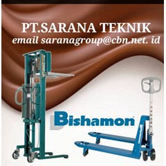 pt sarana teknik bishamon manual & battery stacker type sts bishamon hand pallet stacker - material handling
