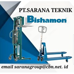 pt sarana teknik stacker bishamon hydraulic stackers model st 30 ww hand pallet 