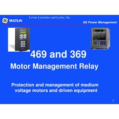 general electric multilin 369,469 motor management relay
