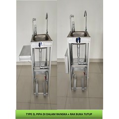 wastafel portable injak - hands free type d