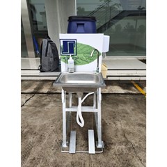wastafel drum portable injak - model 1