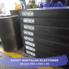 karet bantalan elastomer ukuran 550 x 500 x 60