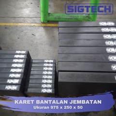 karet bantalan jembatan ukuran 975 x 250 x 50