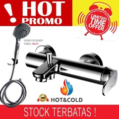 promo kran bathtub shower bathroom tombol on off panas dingin