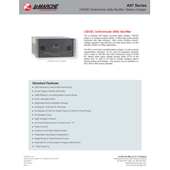a97 series - la marche 130vdc switchmode utility rectifier / battery charger a97r-20-130v-v1, a97r-40-130v-v1, a97w-20-130v-v1, a97w-40-130v-v1, a97-60-130v-v1, a97-60-130v-v3