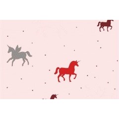 wallpaper dinding anak motif aneka hewan// the zoo/unicorn