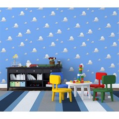wallpaper dinding anak motif awan uk 53 cm x 10m/ murah/trend