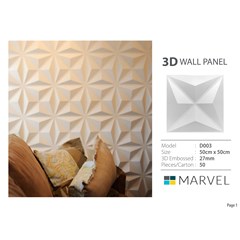 3d panel tile pvc motif diamond/ wall panel white