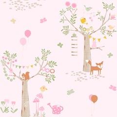 wallpaper dinding anak motif aneka hewan/ the zoo/mix