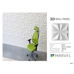 wall panel dinding marvel motif diamond uk 50 x 50 cm/white/pvc