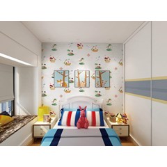wallpaper dinding anak-anak motif kartun bajak laut/murah
