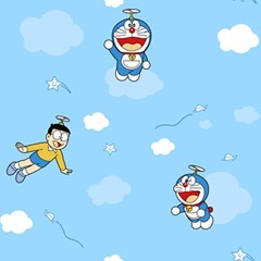 wallpaper motif kartun doraemon/wallpaper dinding anak