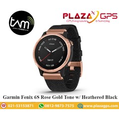 garmin fenix 6s sapphire rose gold tone w/ heathered black smart watch