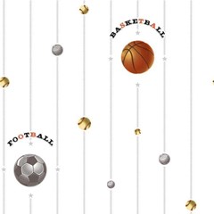 wallpaper dinding anak motif olahraga basket murah/basketball wallpaper