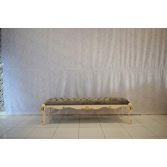 stool klasik white gold kerajinan kayu 
